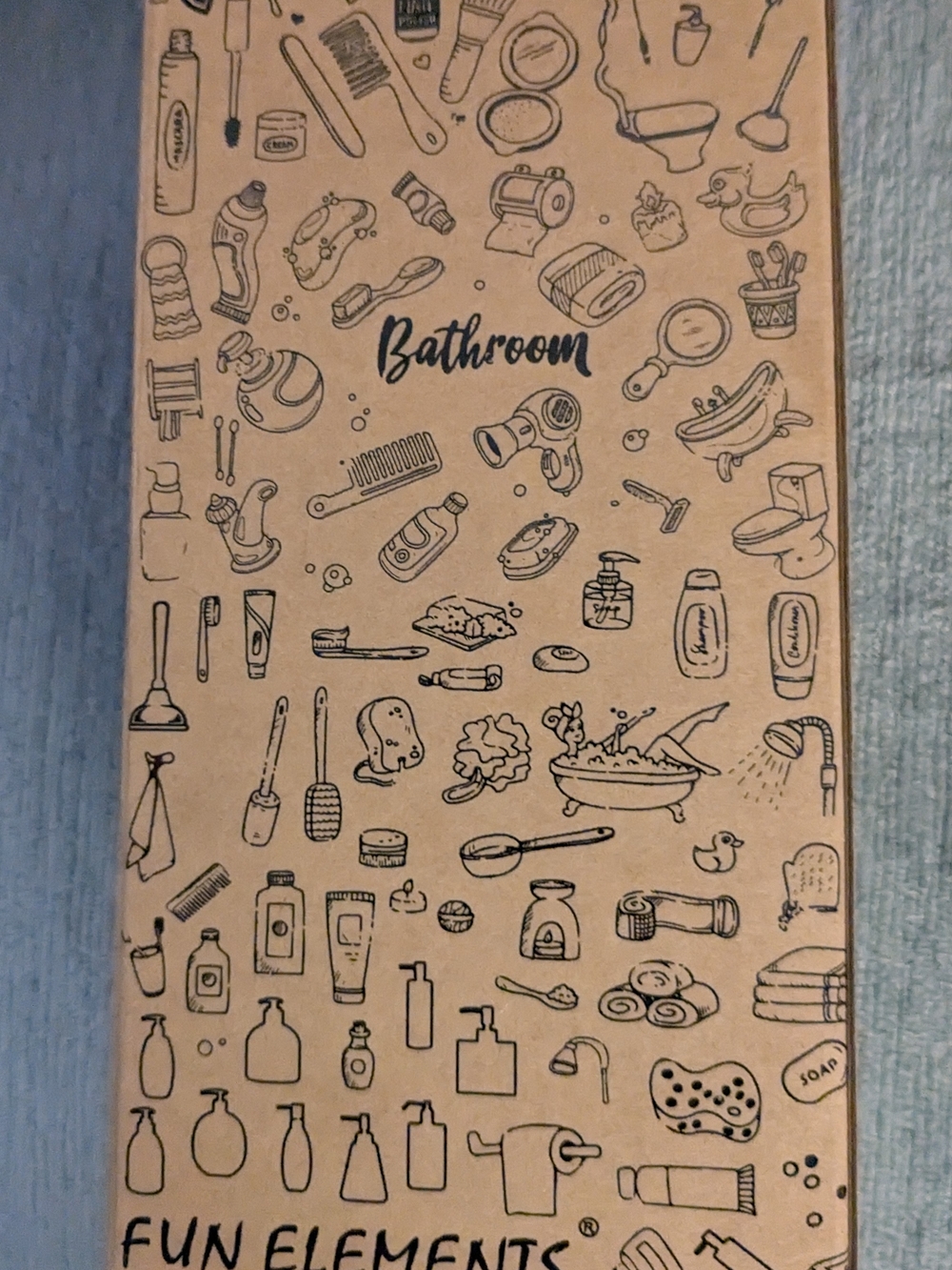Element Kraft Brown Bathroom Decor So Cute And Vintage Displayed All Over Box